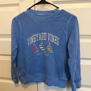 Vineyard Vines Light Blue Crewneck with Sailboat Graphic
